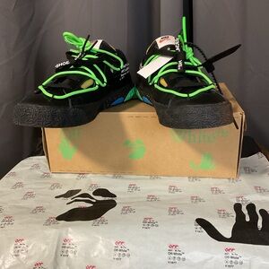 Off-White Nike Blazer Low Black and Electro Green Sneakers